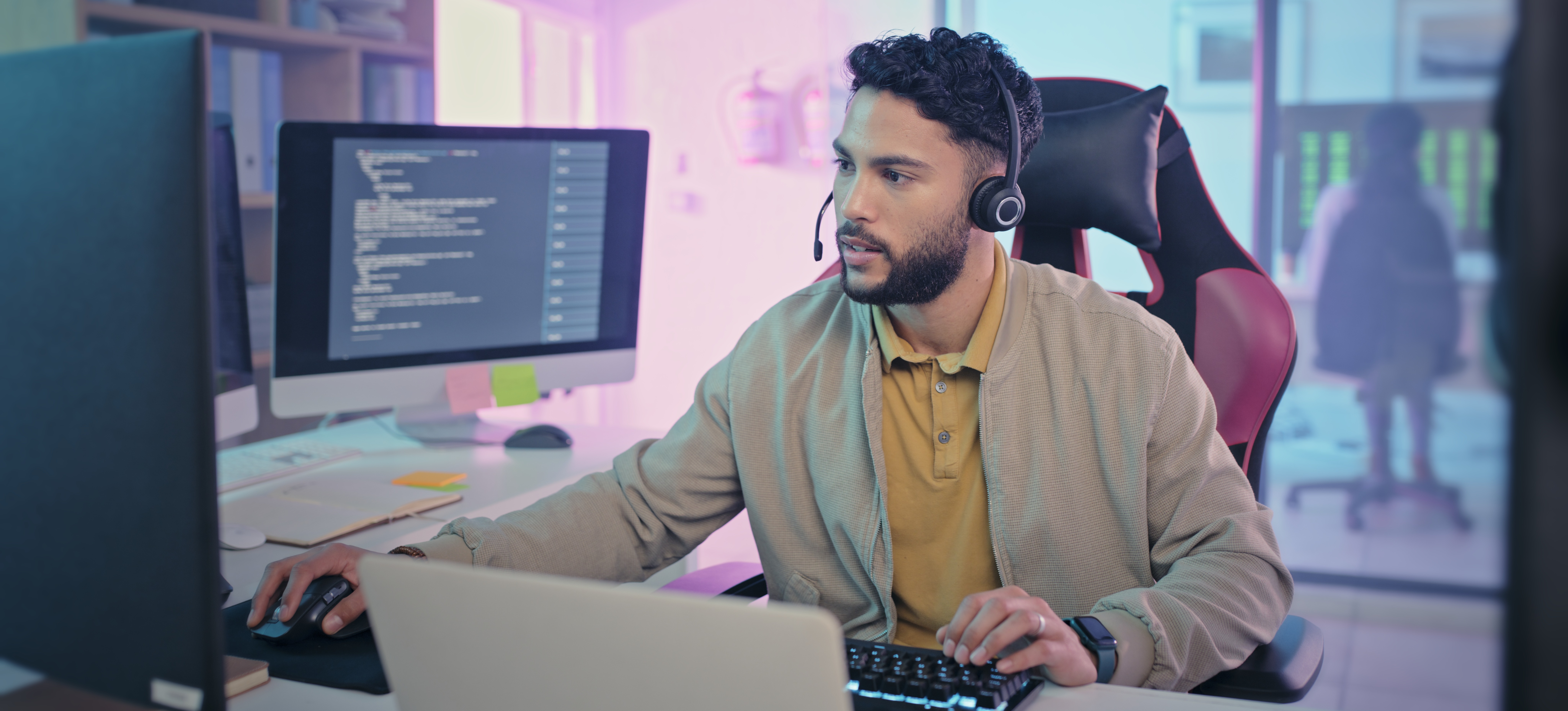 [Feature Image] An aspiring cybersecurity professional prepares for GIAC certification as they progress in their career. 
