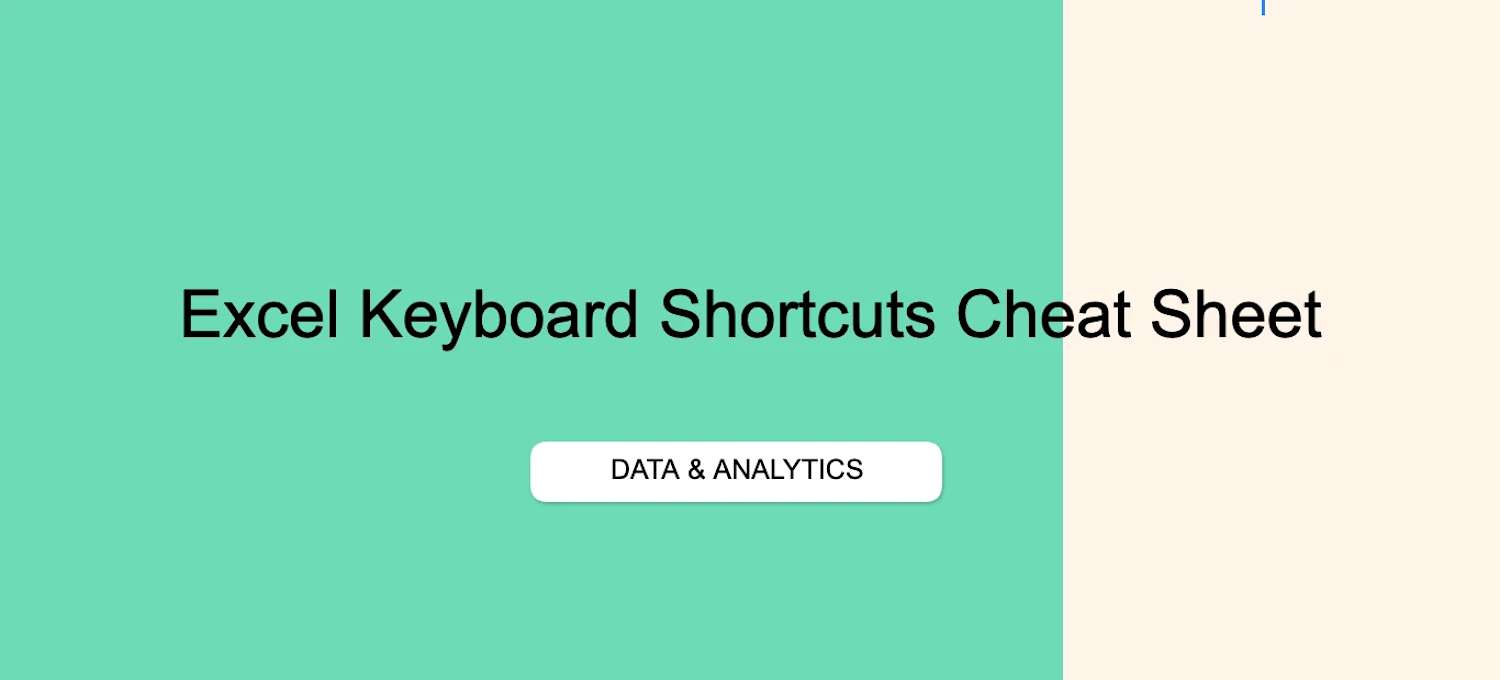 Excel Keyboard Shortcuts Cheat Sheet | Coursera