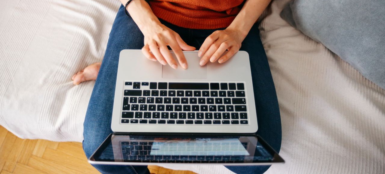 [Featured image] A learner learns about low fidelity on their laptop. 