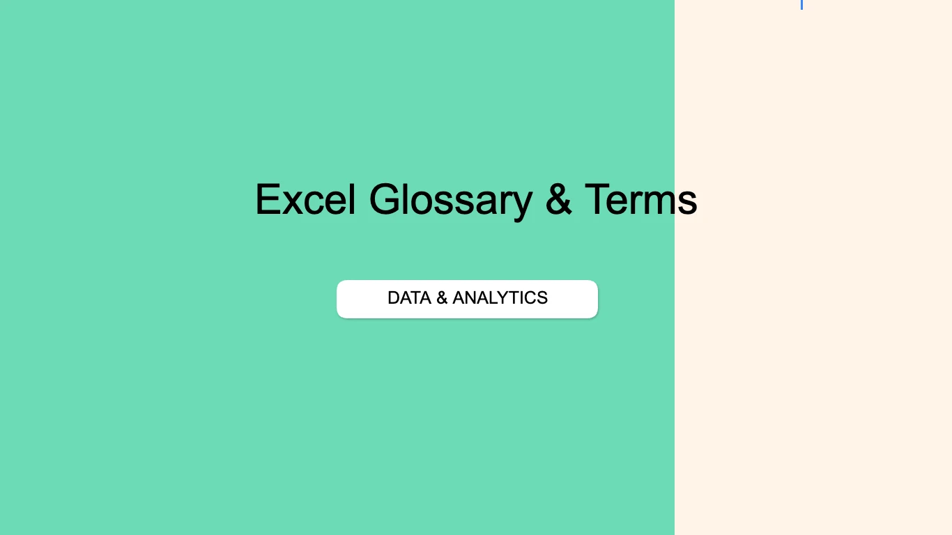 Microsoft Excel Terms Glossary