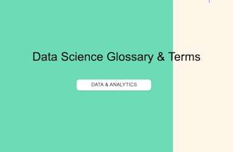 Data Science Terms Data Science Glossary