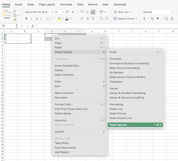 [Insert Screenshot: Paste Special Step 4]