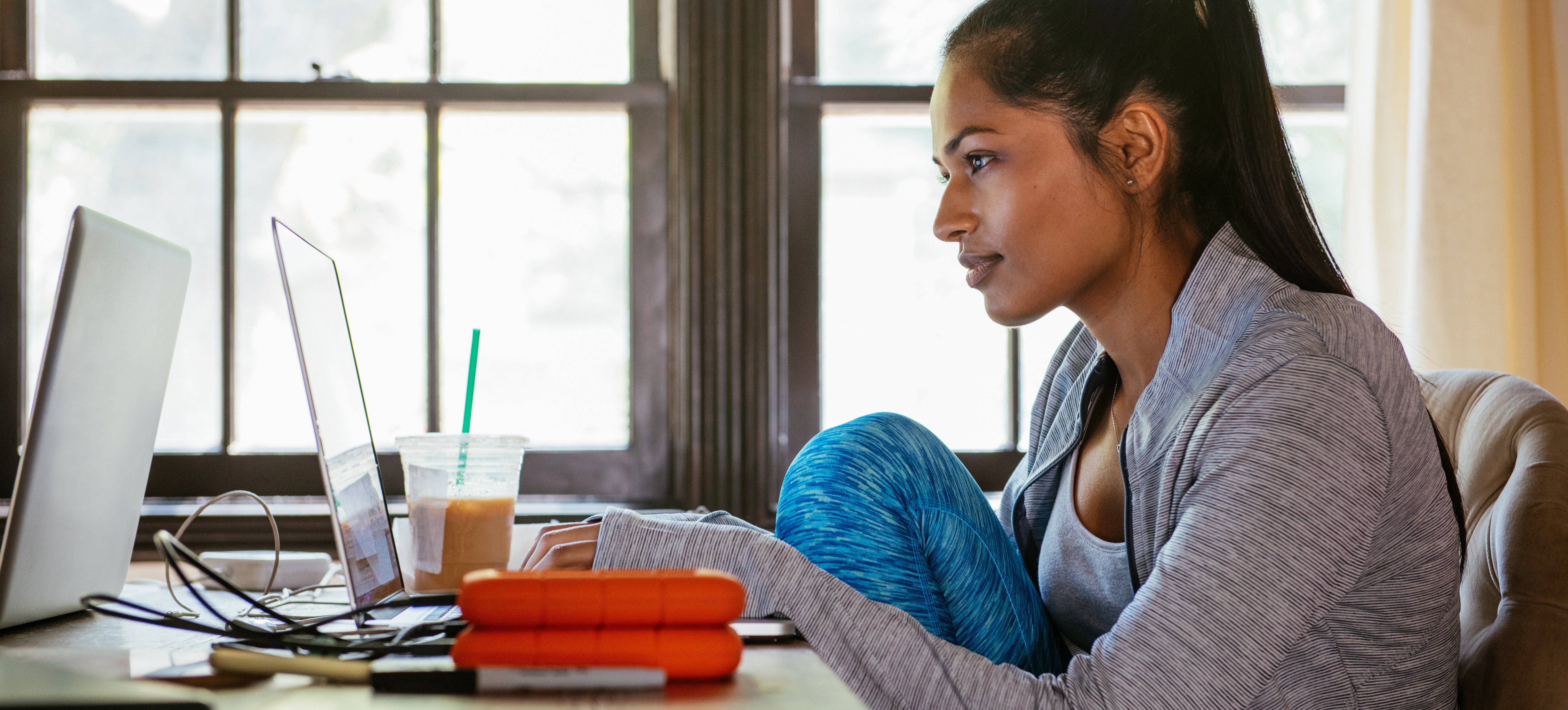 [Featured Image] A social media specialist looks at a heat map on a laptop to better understand user behavior.  