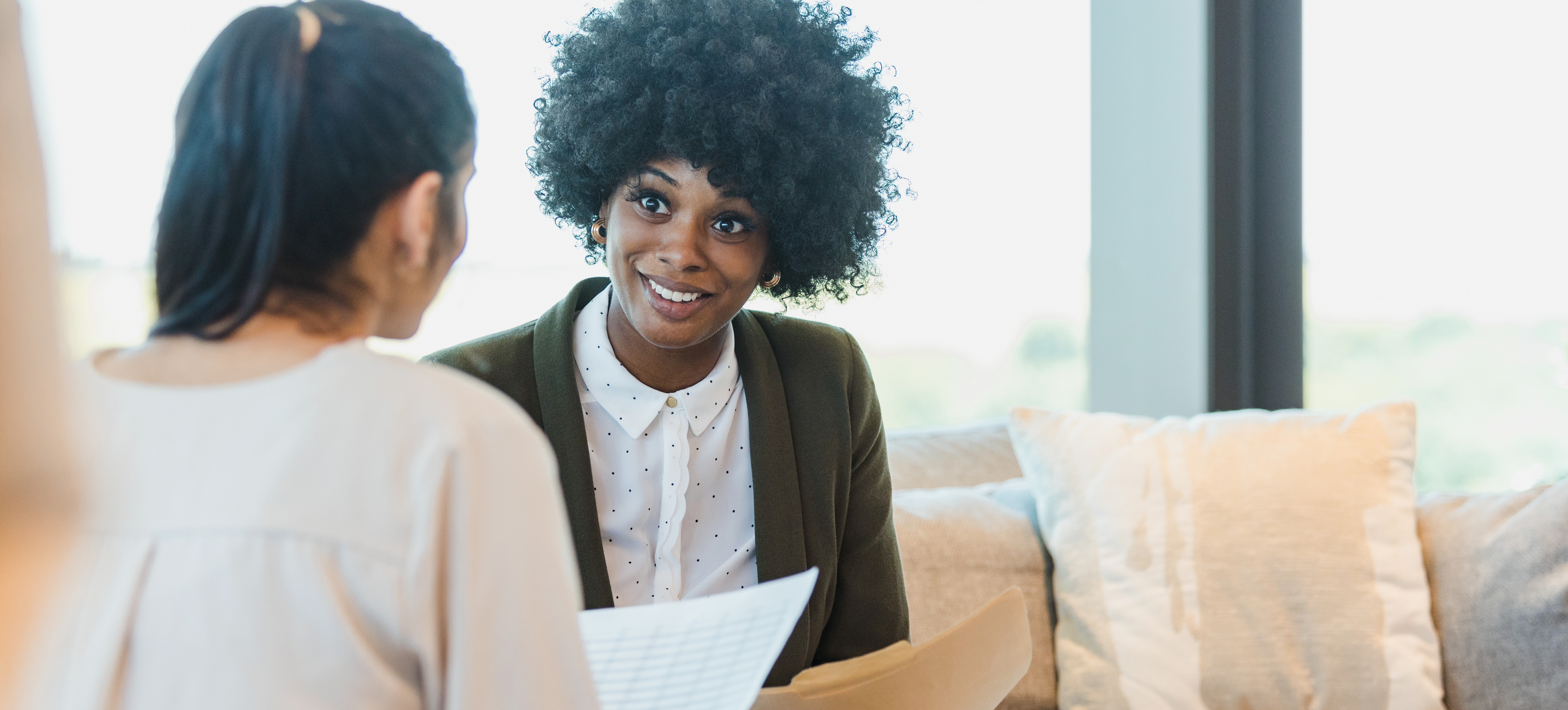 [Feature Image] A learner talks to their mentor to compare R vs. Excel and their use cases to better understand each program. 
