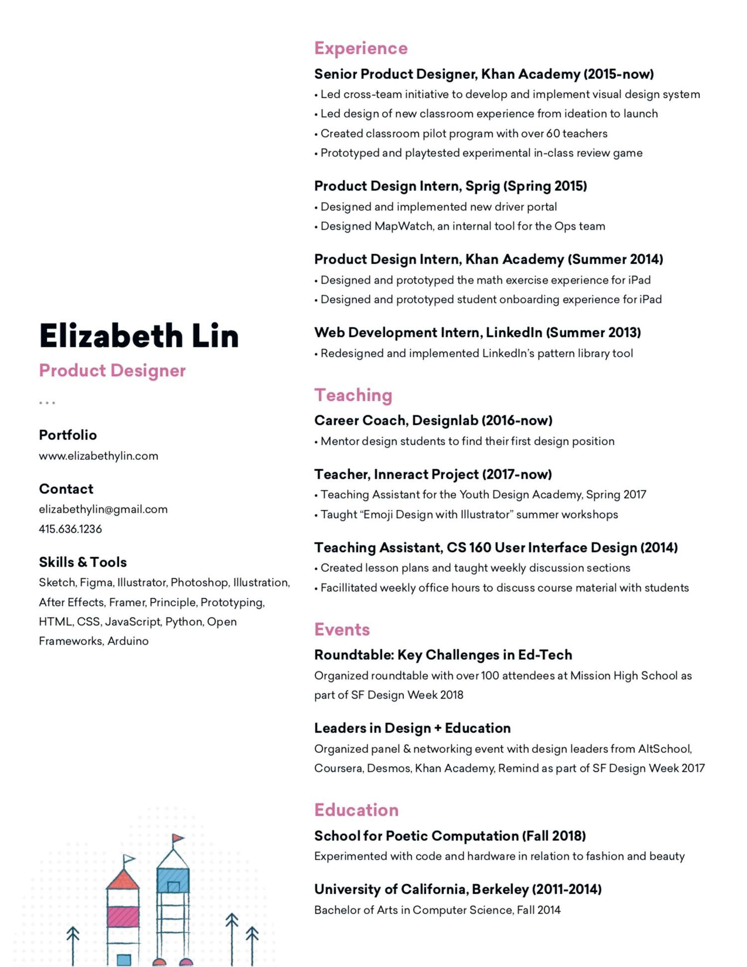 elizabeth lin senior product designer resume