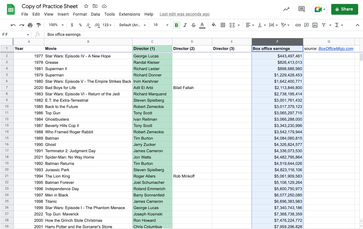 How to alphabetize rows in Google Sheets