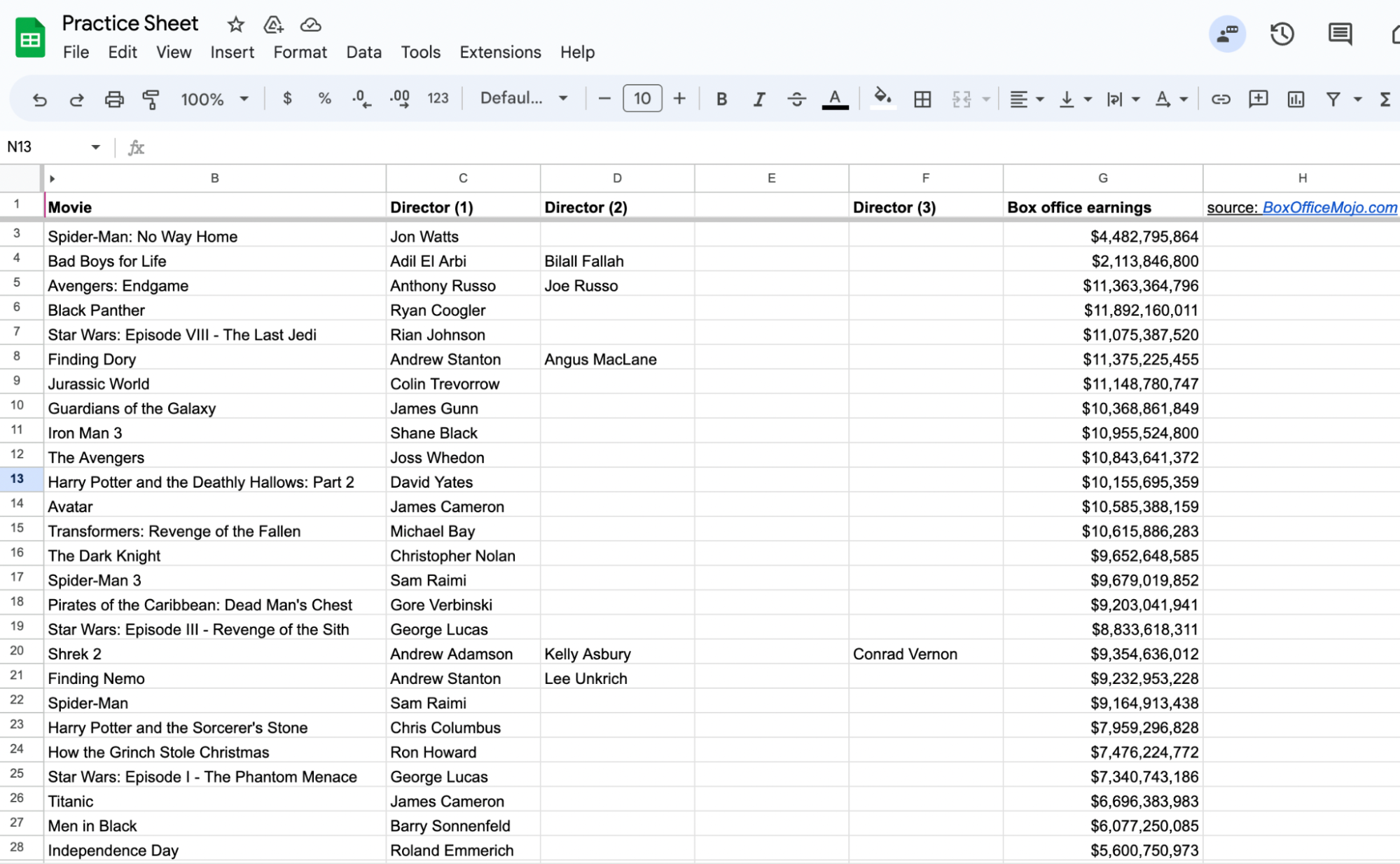 Google Sheet