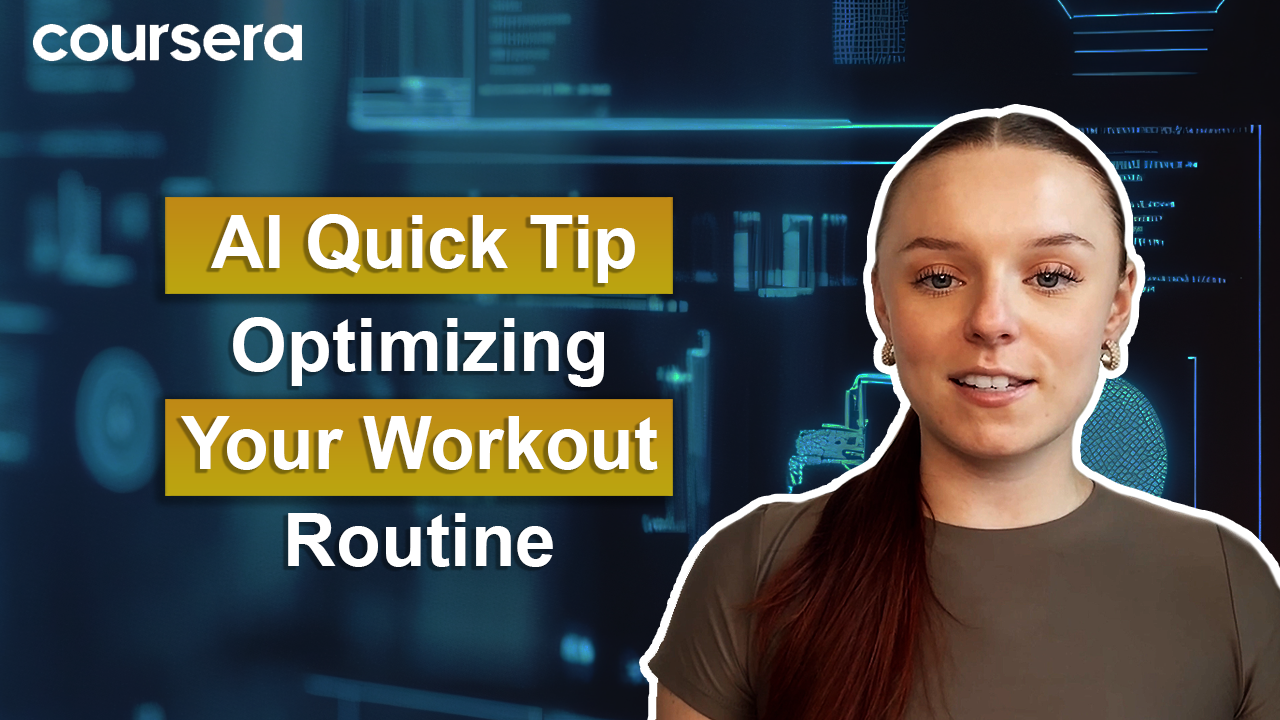 [Video thumbnail] AI Quick Tip Optimizing Your Workout Routine