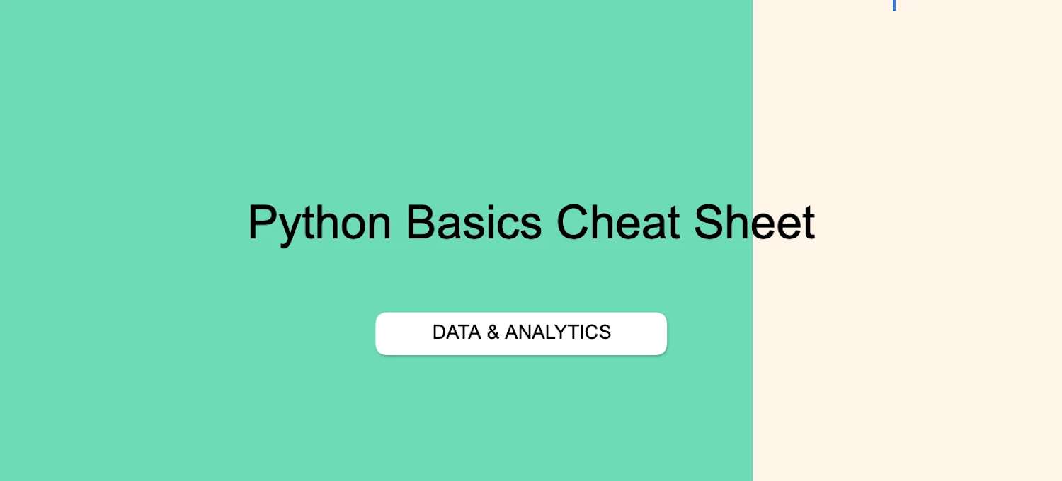 Python Cheat Sheet & Quick Reference | Coursera
