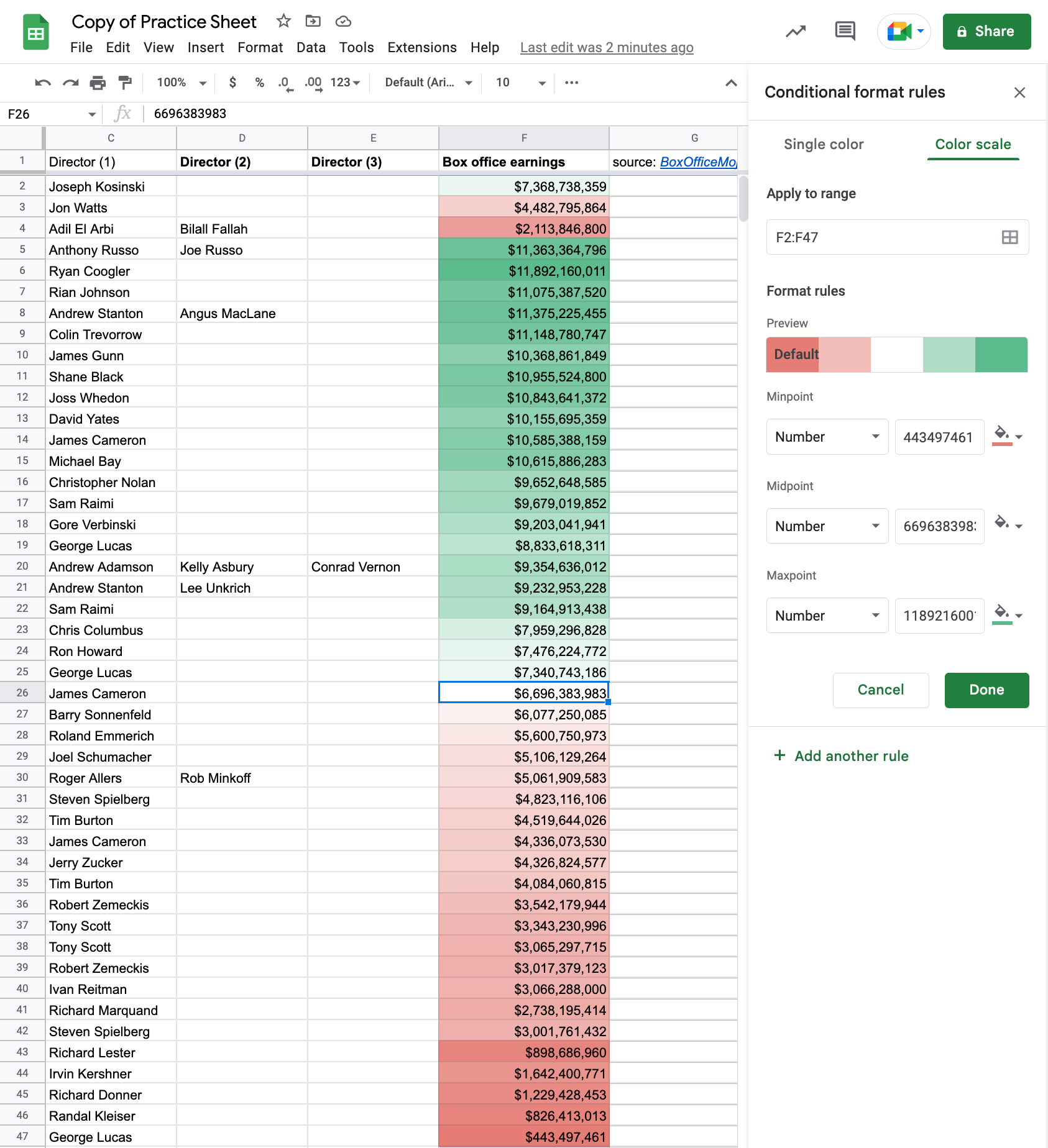 How To Use Conditional Formatting In Google Sheets | Coursera