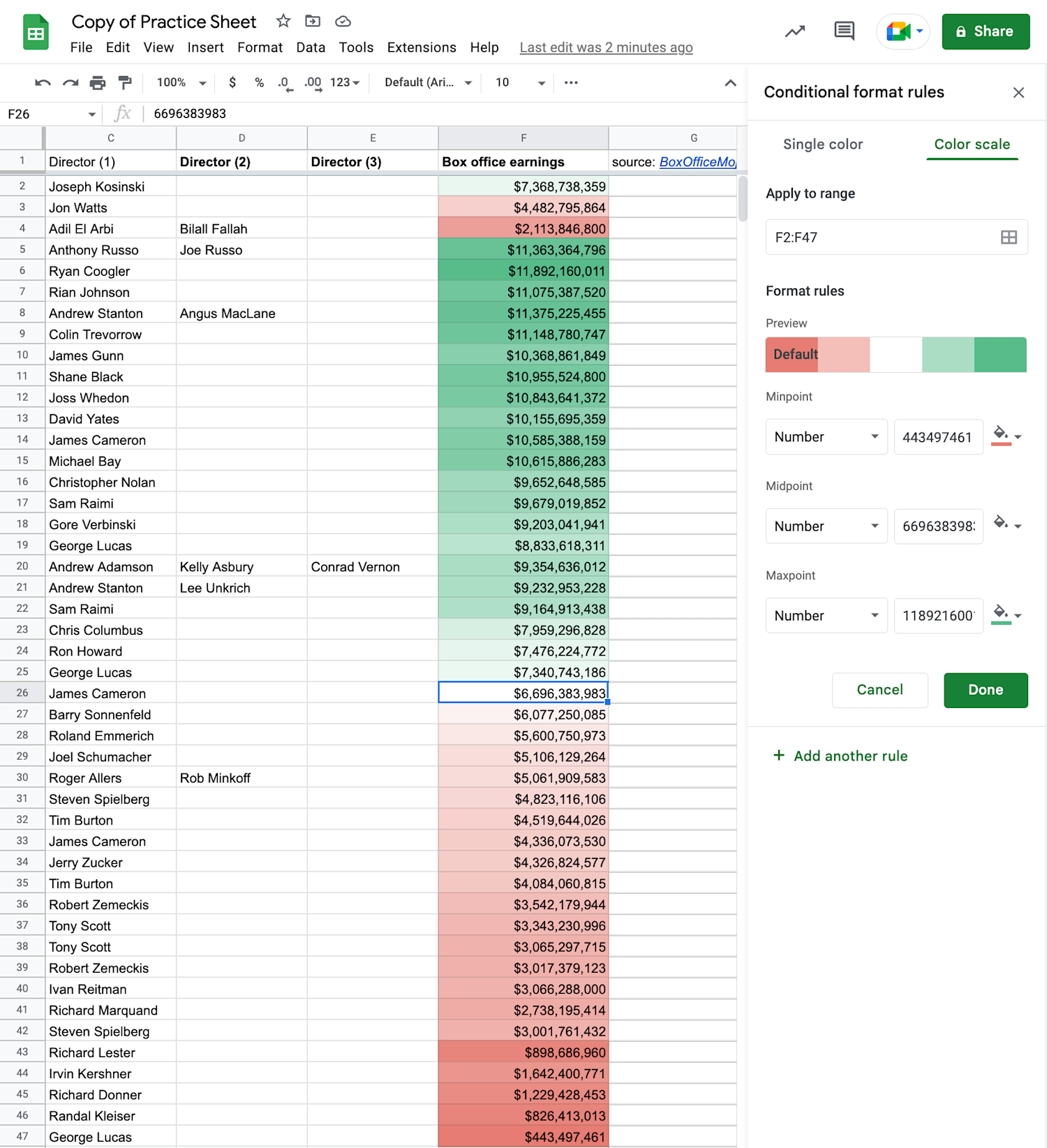 How to make all cells same size in google sheets