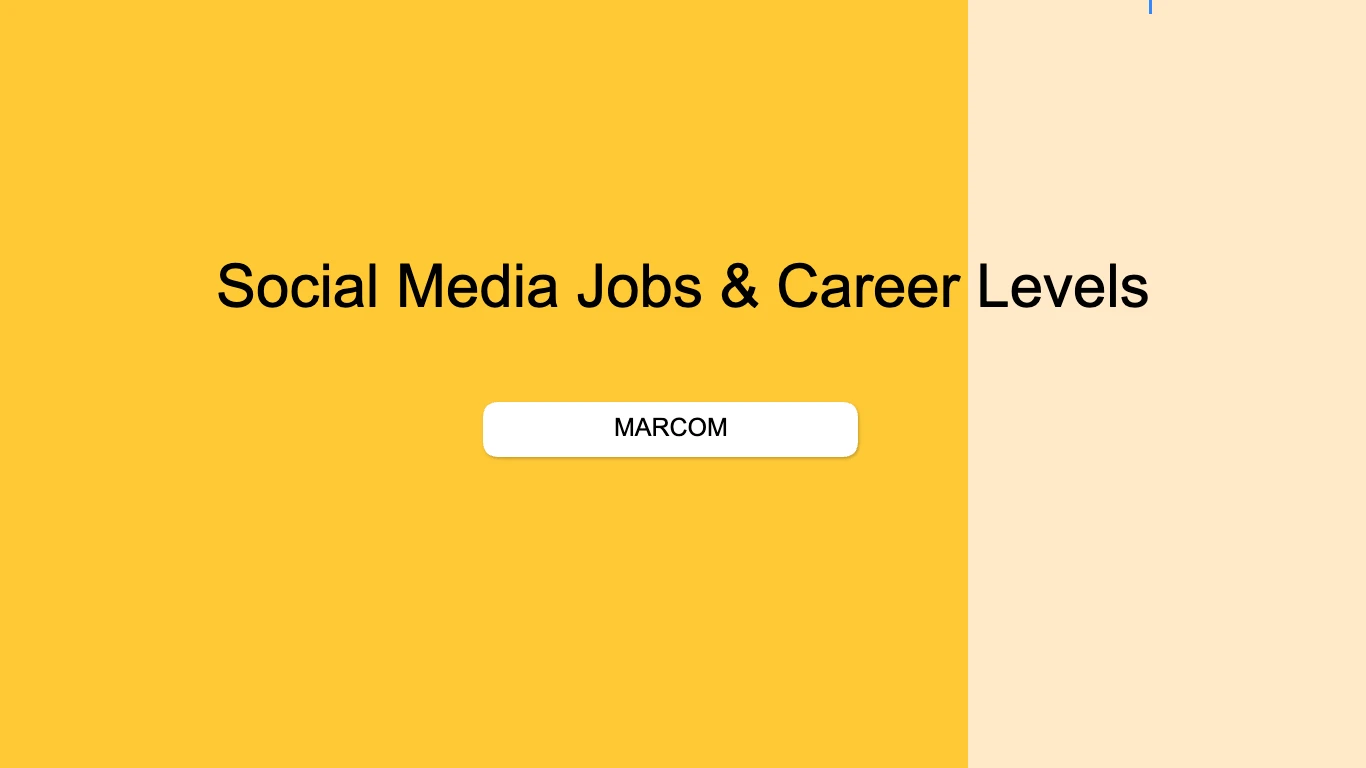 Social Media Career Roadmap and Job Leveling Matrix