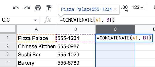 How to Combine First and Last Name in Google Sheets