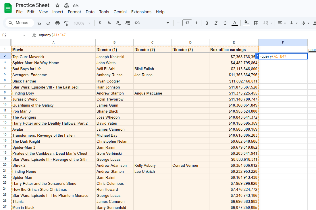 Google-sheets-query-step-2