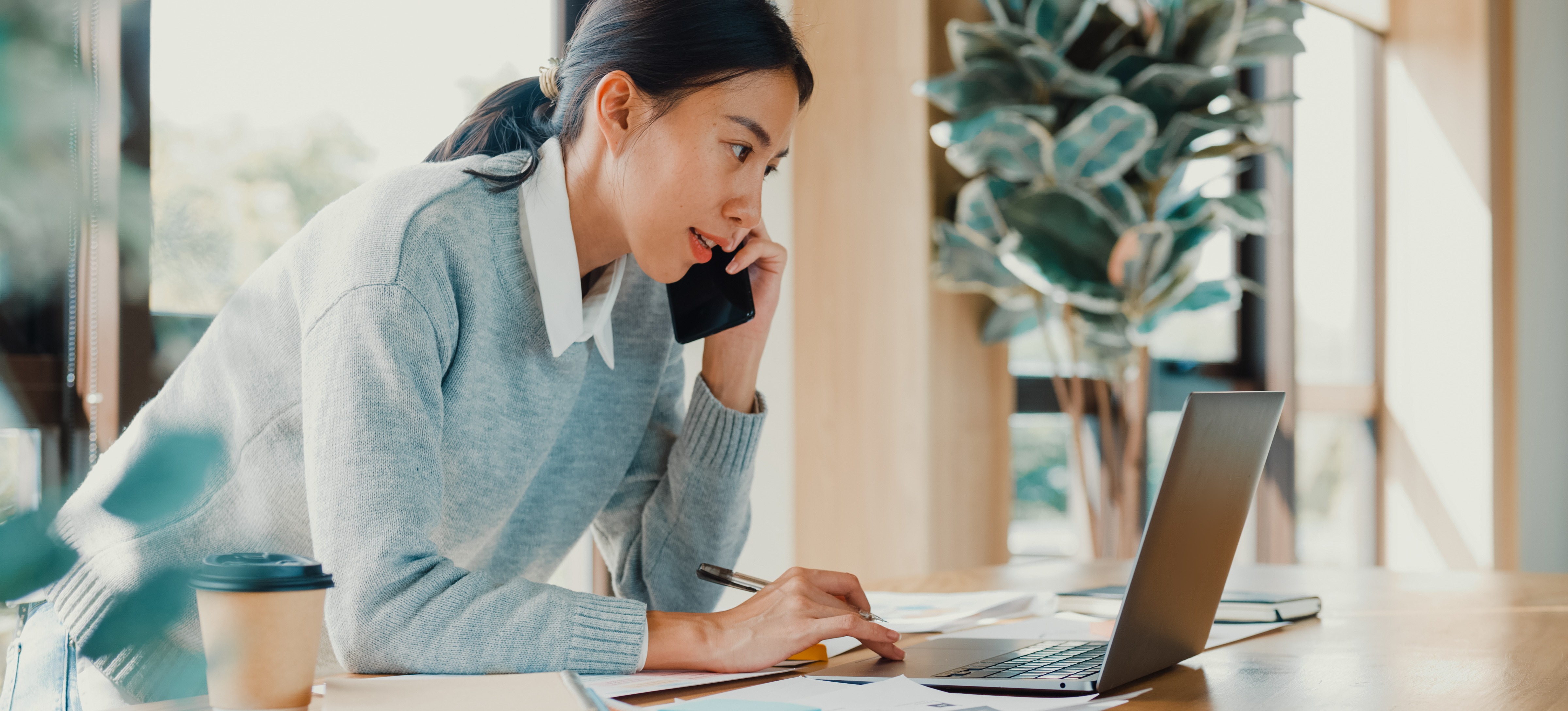 [Featured Image] A learner researches the skills data scientists need while planning their career path and education.
