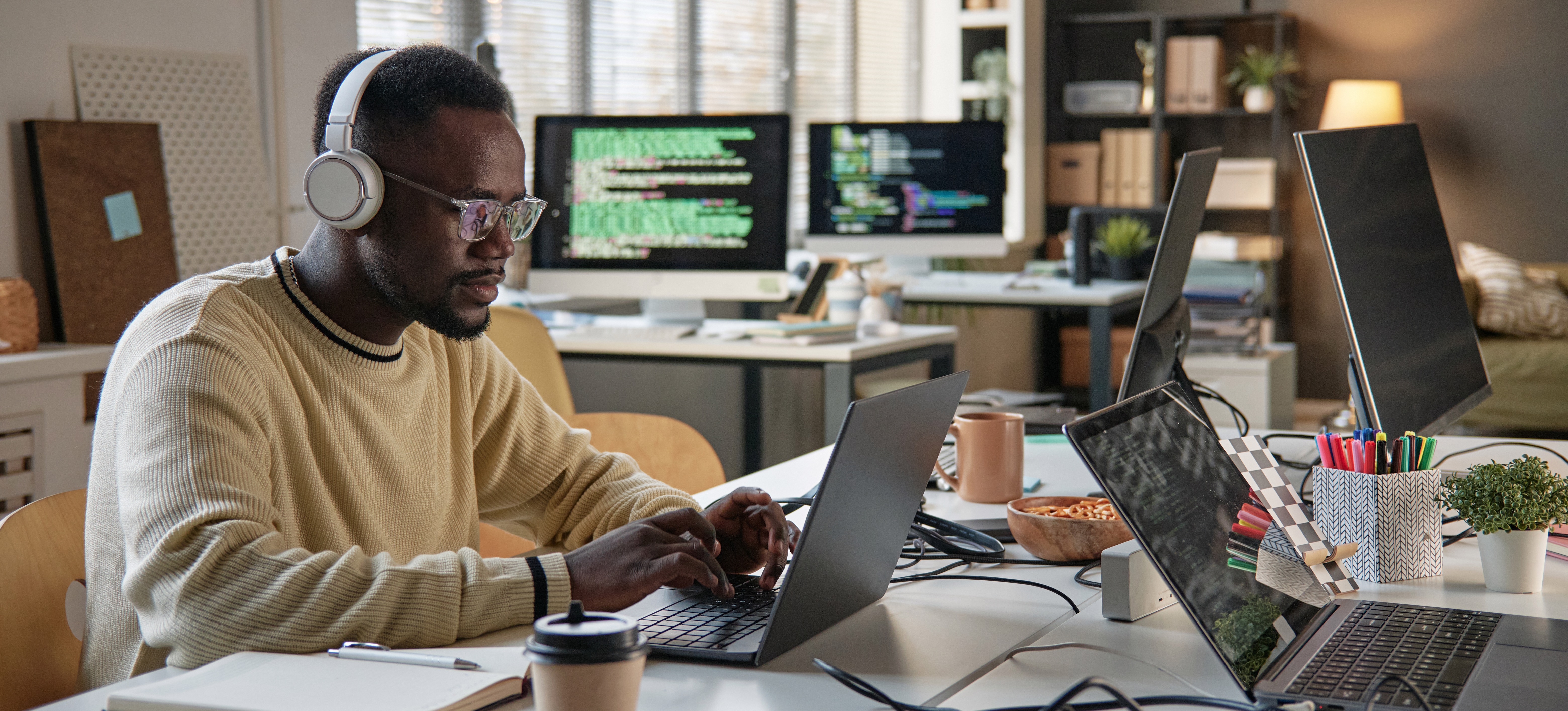 [Feature Image] A computer science learner studies transformers vs. convolutional neural networks as part of their coursework. 