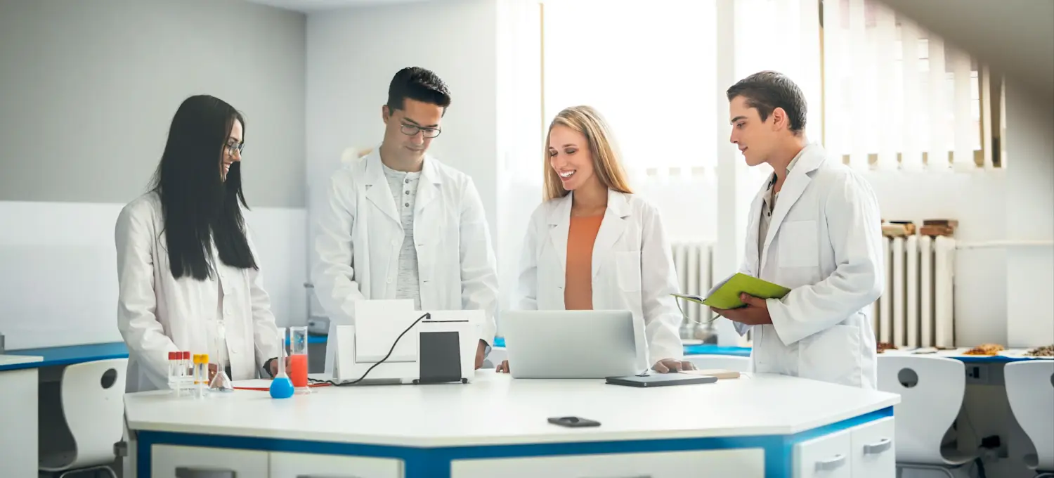 [Featured Image] Environmental scientists in their lab use scikit-learn to apply data-driven methodologies in their research for insights and discoveries.