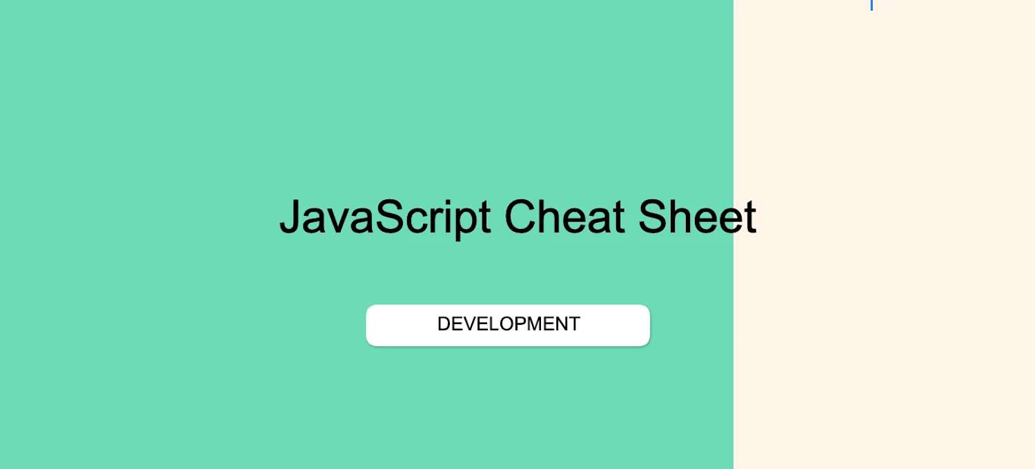 JavaScript Cheat Sheet | Coursera