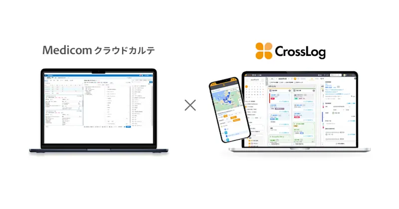 クリニック用レセコン一体型クラウドカルテ「Medicom クラウドカルテ」と訪問診療専用スケジュール管理ソフト「CrossLog」のシステム連携を開始