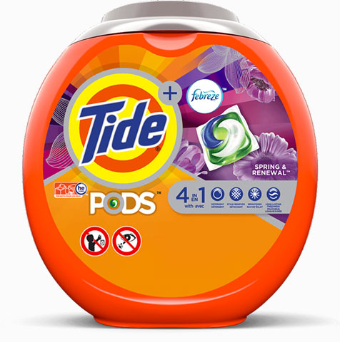Tide PODS® Plus Febreze™ 4in1 Spring and Renewal Laundry Detergent