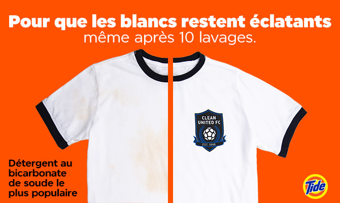 "Pour que les blancs restent éclatants même après 10 lavages. "