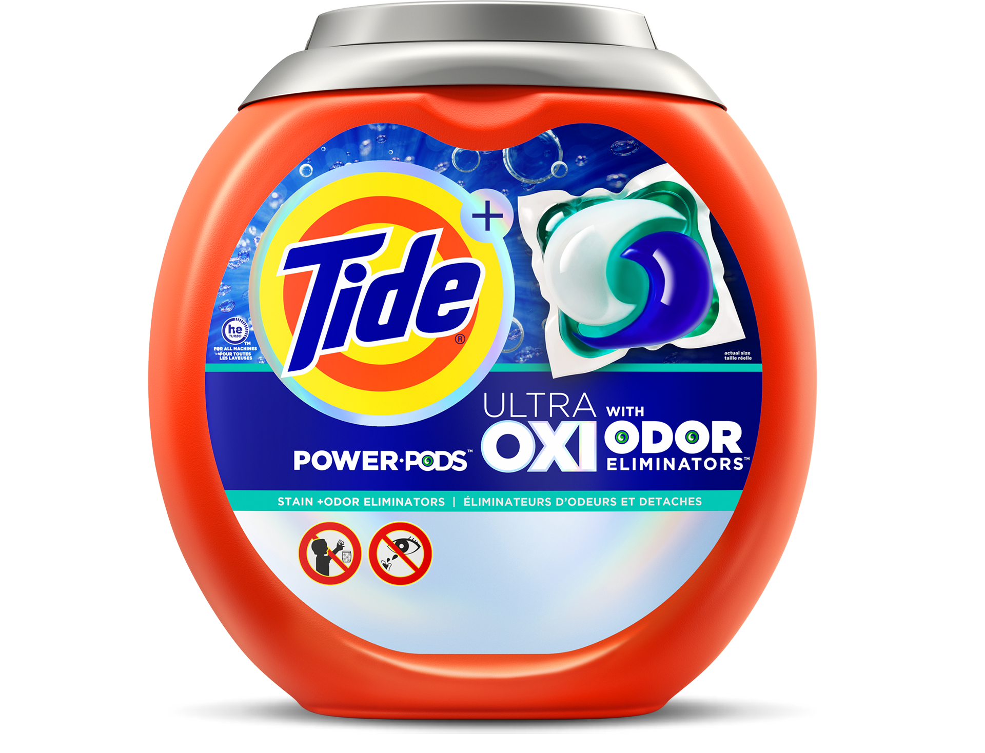 Capsules de détergent à lessive Tide PODS® Ultra Oxi avec éliminateur d’odeurs