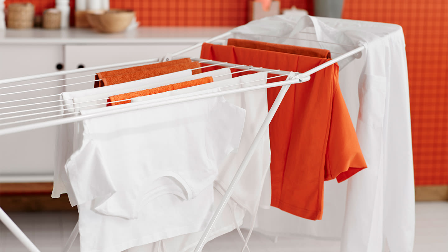 Hang drying clothes