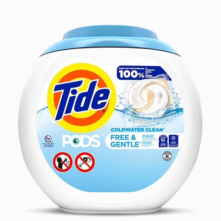 Capsules de détergent à lessive Tide PODS® Free and Gentle