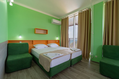 Студио MAXI 2-х местный 1-но комнатный в санатории Шексна - двуспальная кровать