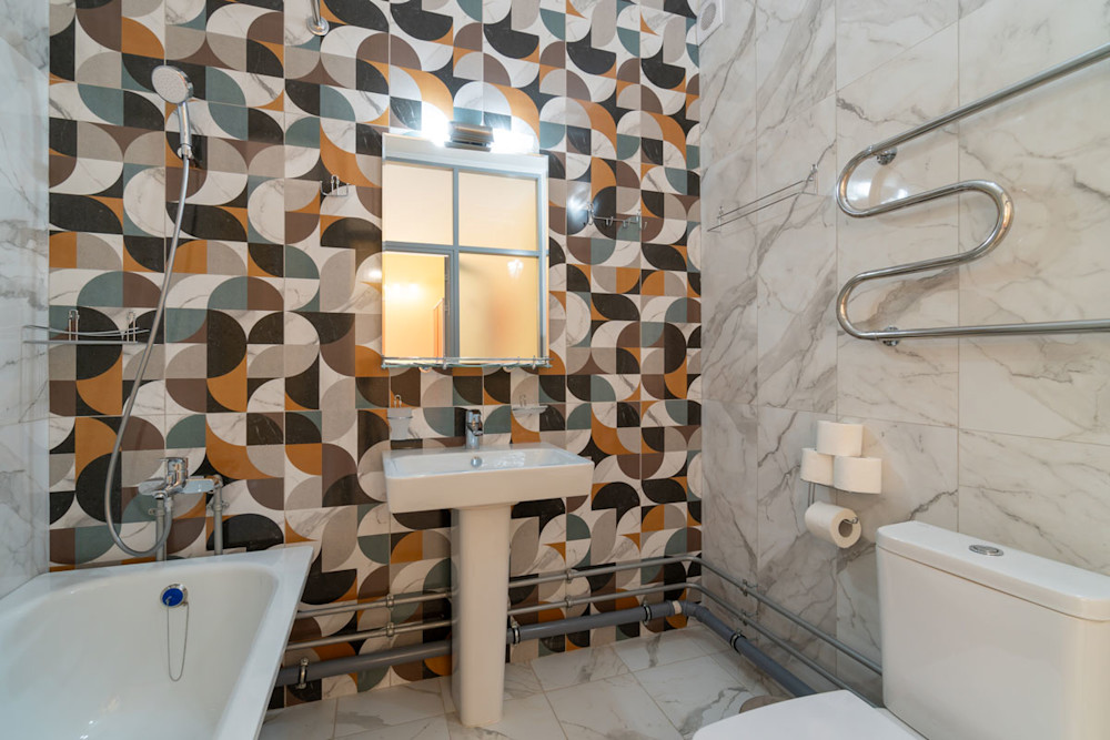 Стандарт MAXI без балкона 2-х местный 1-но комнатный в санатории Шексна - ванная