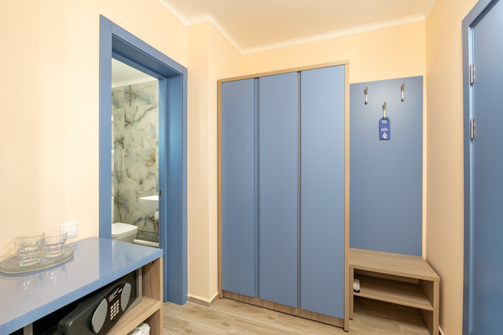 Стандарт с балконом 3-х местный 1-но комнатный в санатории Шексна - шкаф-гардероб