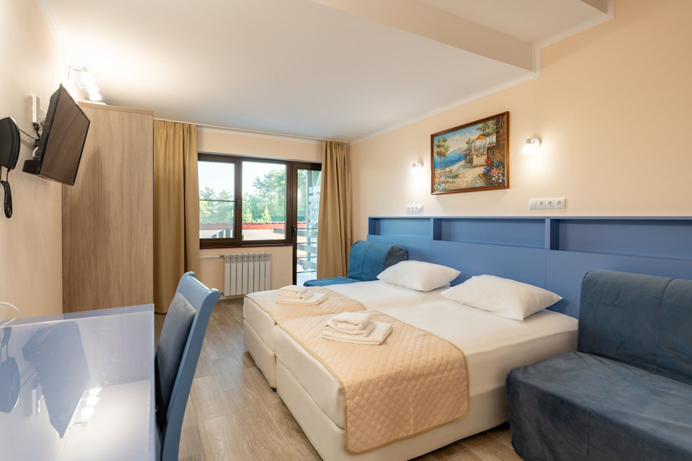 Студио 2-х местный 1-но комнатный в санатории Шексна - двуспальная кровать