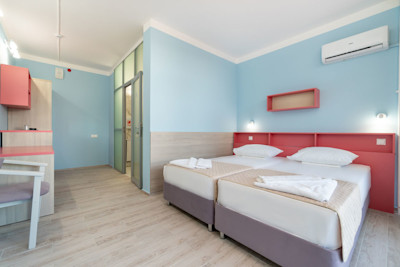 Эконом-класс без балкона 2-х местный 1-но комнатный в санатории Шексна - двуспальная кровать