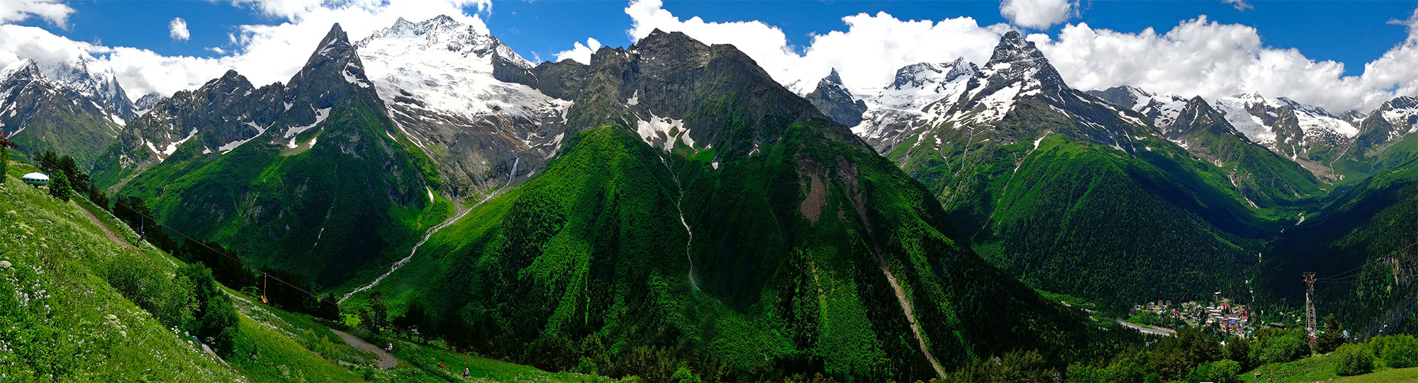 Природа панорама горы Кавказ Дзинага