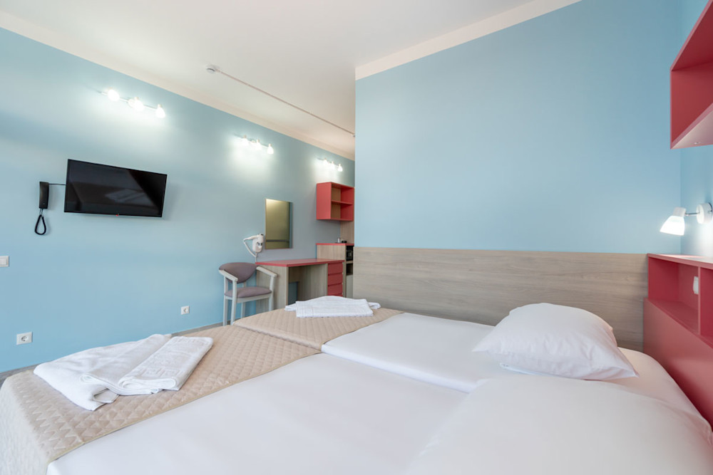 Эконом-класс без балкона 2-х местный 1-но комнатный в санатории Шексна - телевизор