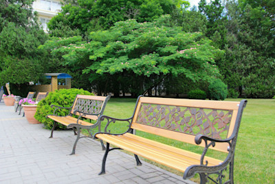 Пансионат Урал Анапа, скамейки для отдыха