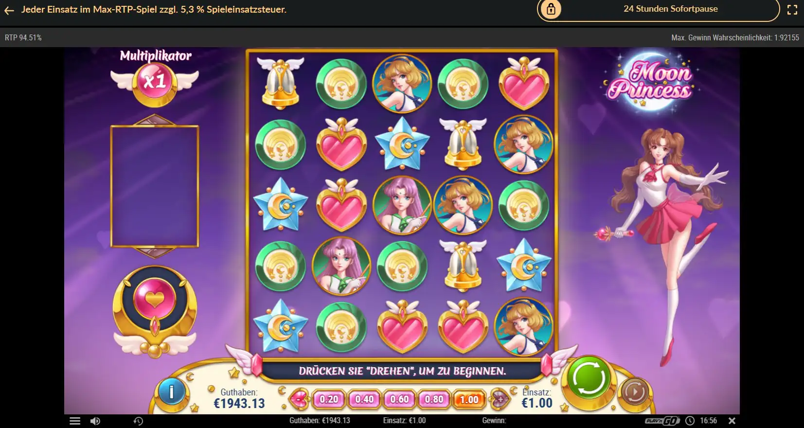 Review: Princess Casino Bonus für Spieler aus Deutschland