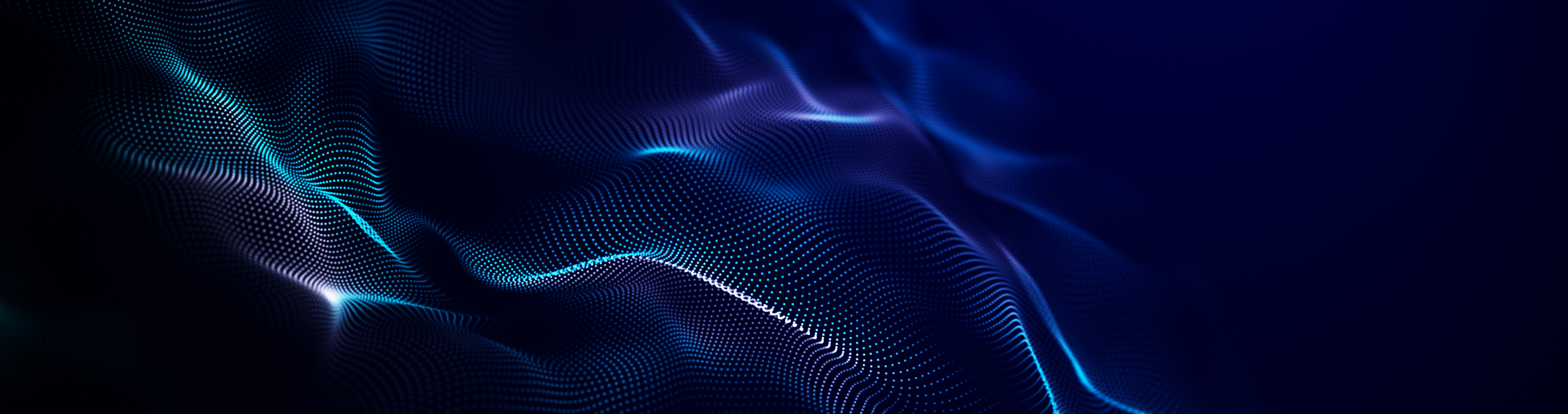 blue and purple dotted waves on a deep blue background