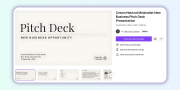 Business pitch deck template on Canva