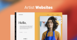 Website displaying an artist's portfolio