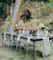 a table set for a wedding