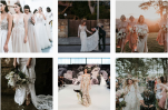 a collage of a person in a wedding dress