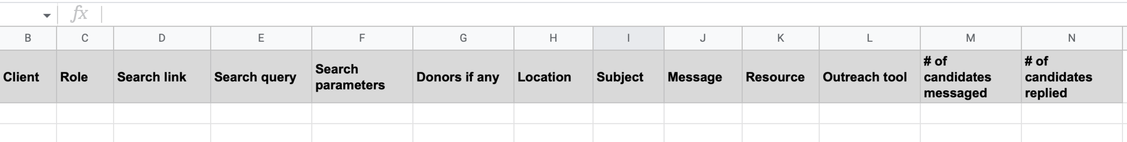 Sourcing sheet