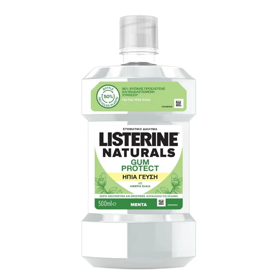 Apă de Gură LISTERINE® Naturals Gum Protect Gust Mai Puțin Intens