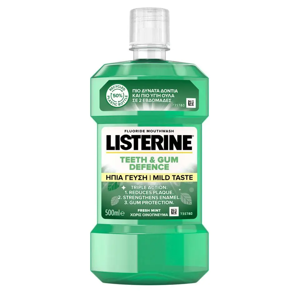 Apă de Gură LISTERINE® Teeth & Gum Defence & Gust Mai Puțin Intens
