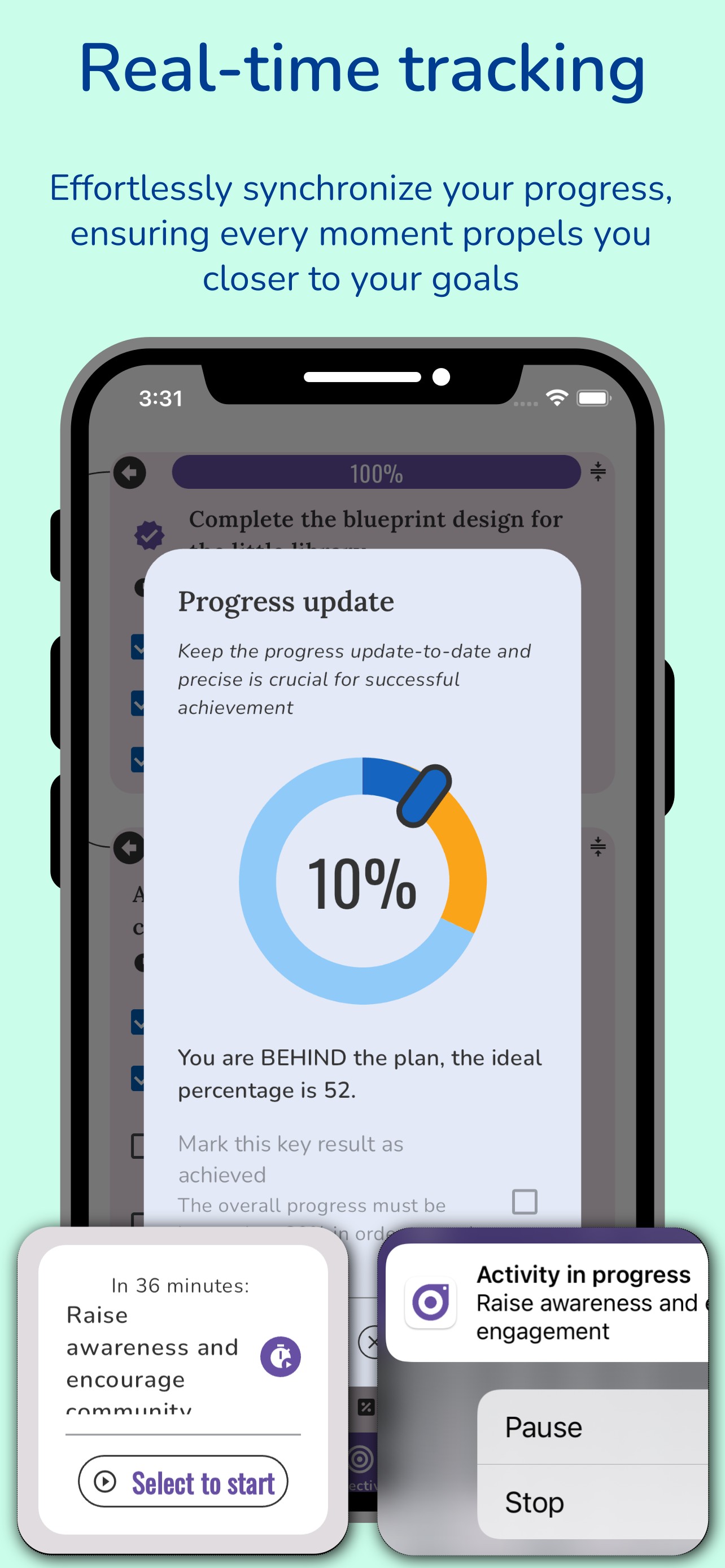 My OKR - Real time tracking