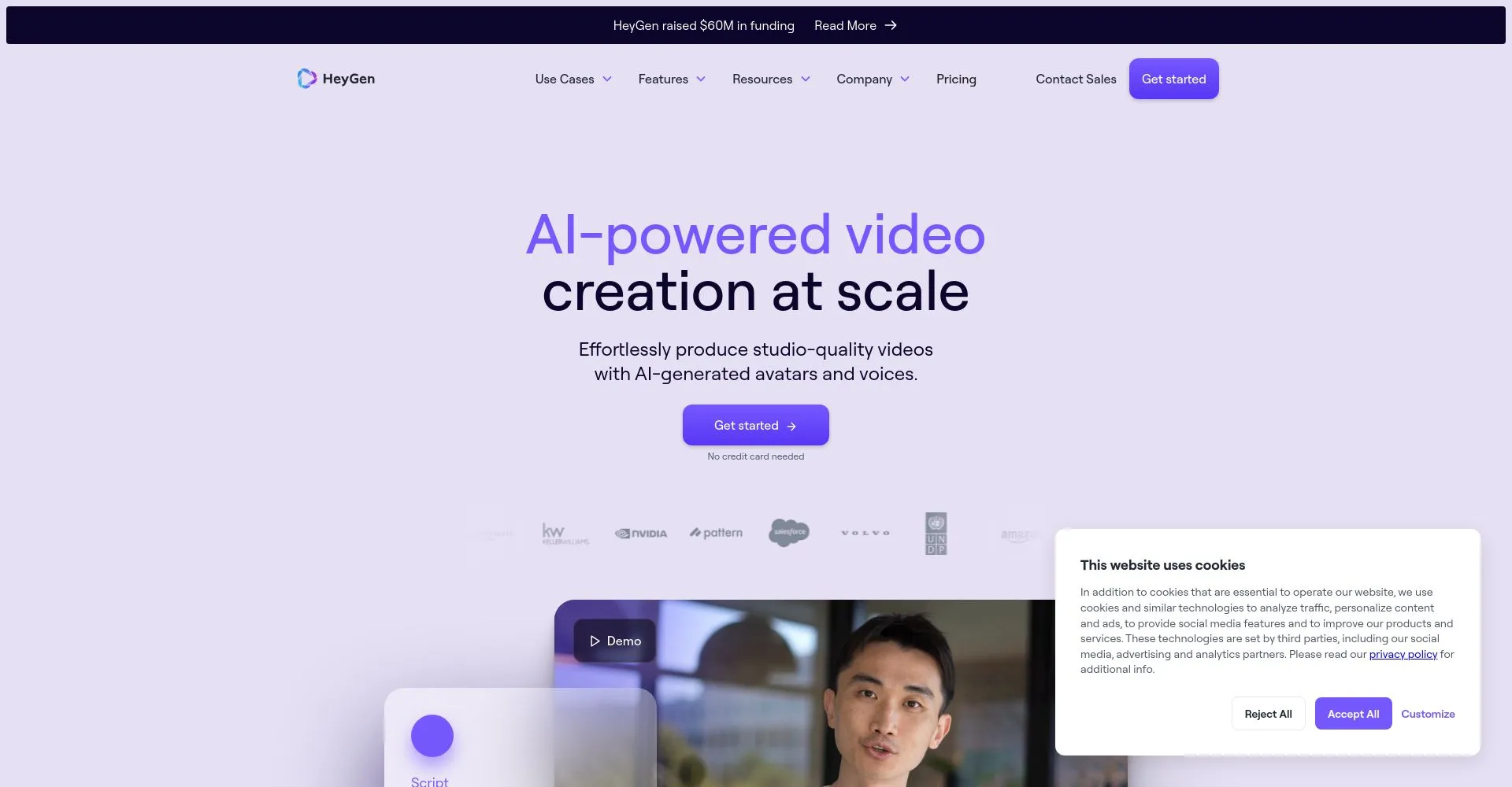 AI Tools to create Killer videos - Screenshot https://www.heygen.com/