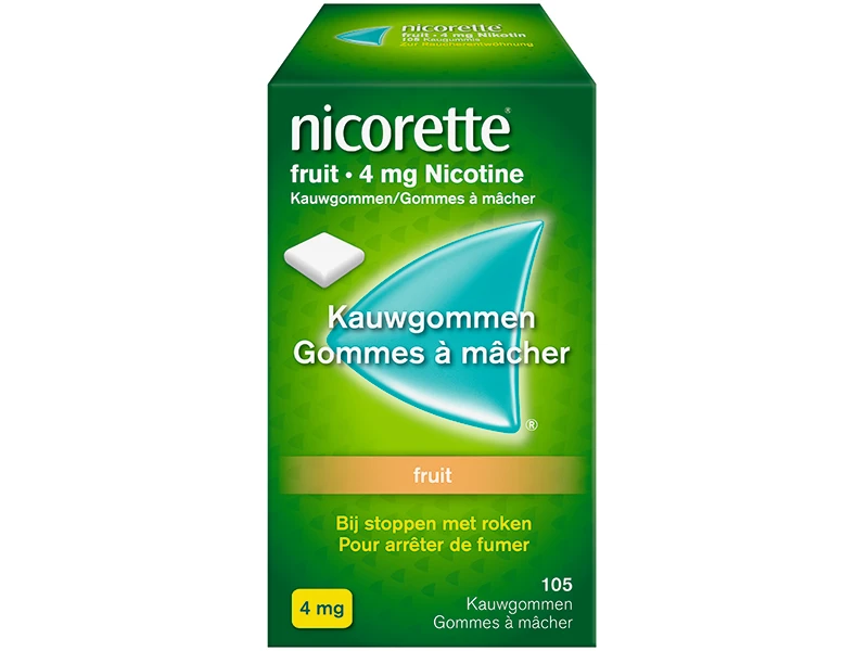 Nicorette® Fruit 4 mg — 105 kauwgommen