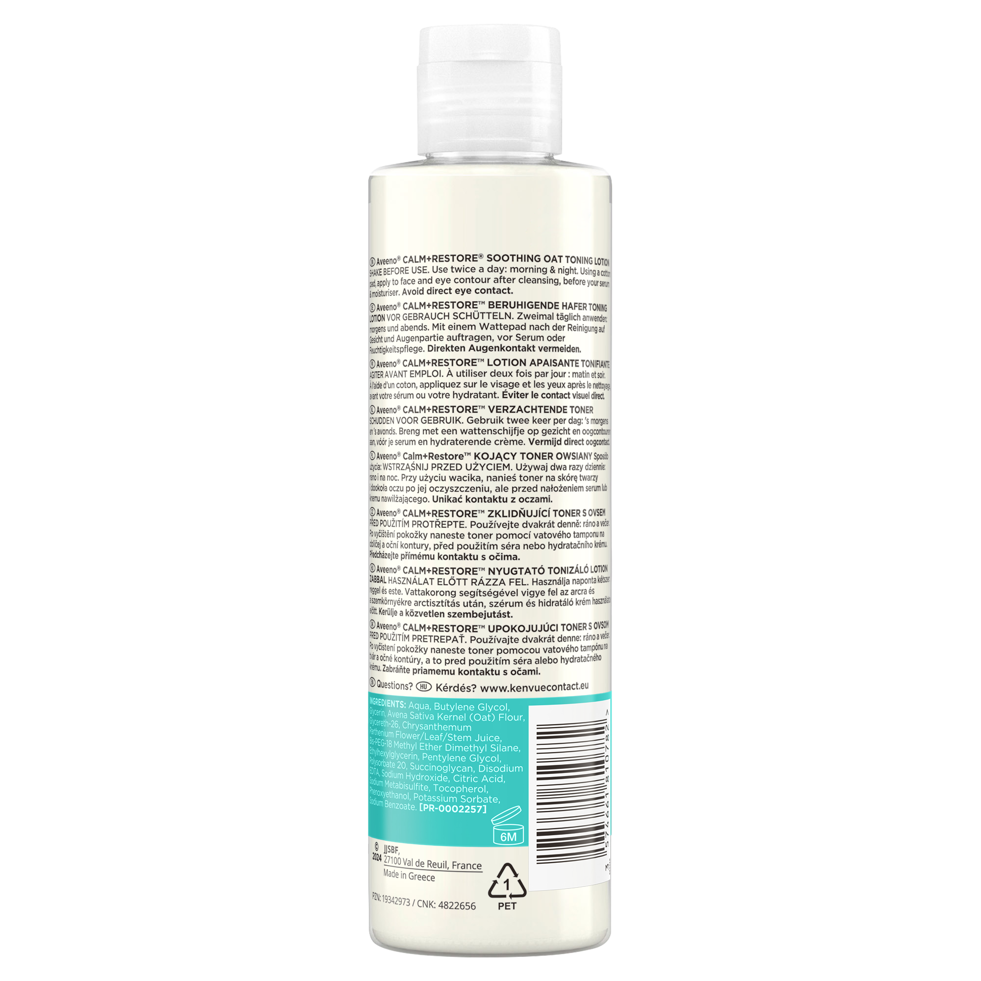 Aveeno Calm Restore Soothing Oat Toning Lotion 200ml BOP.png