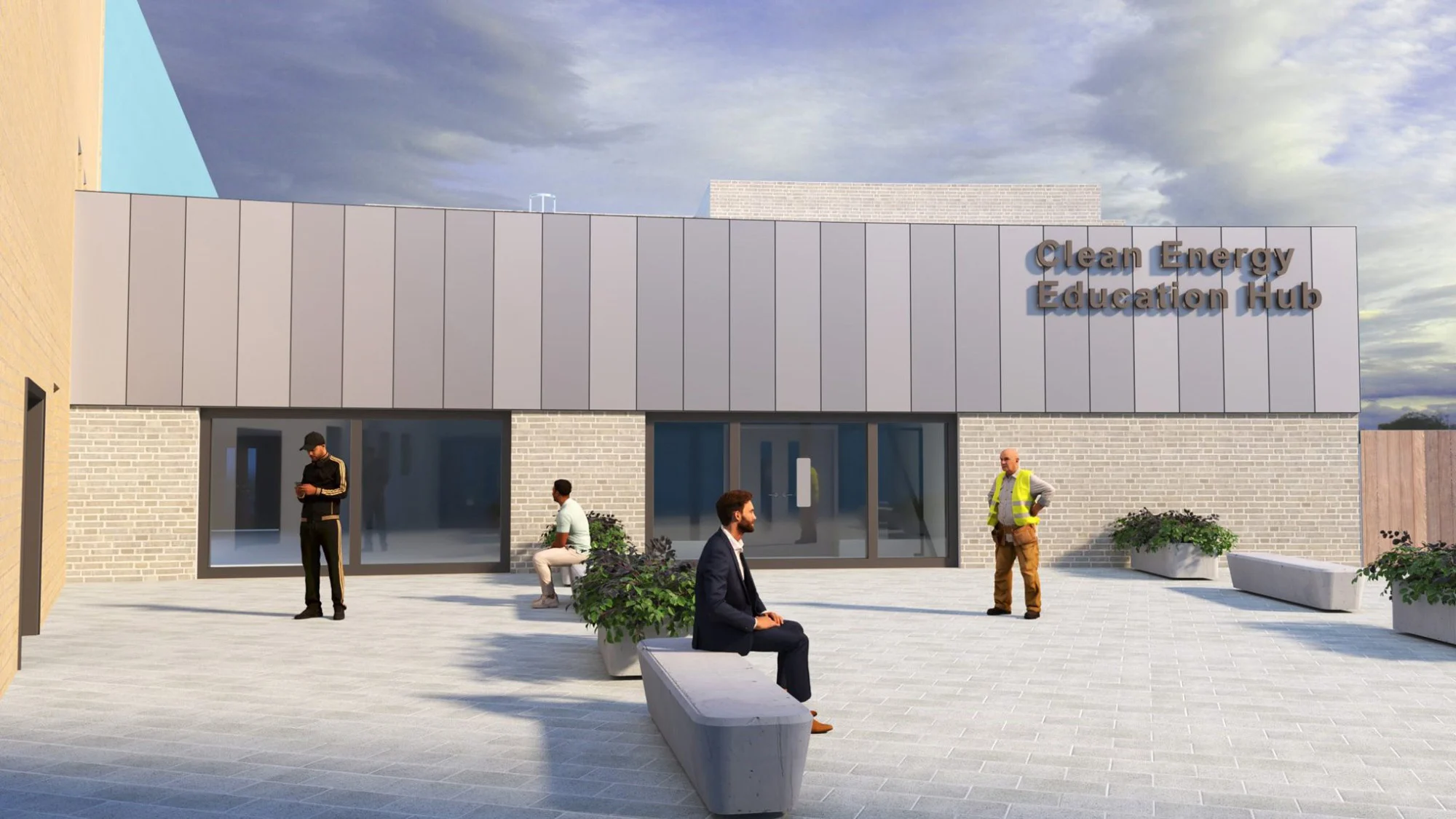 A render of the Clean Energy Education Hub being built in Redcar
